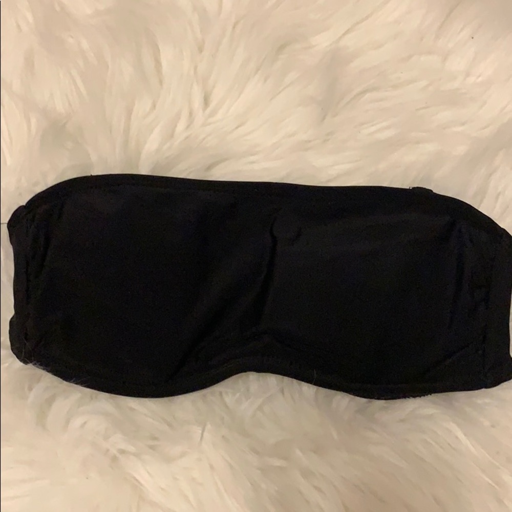 Black bandeau bikini top bottoms not included